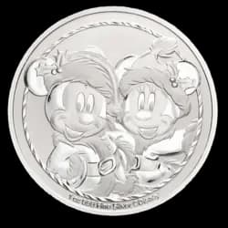 1 Unze Silbermünze - Mickey & Minnie Weihnachten 2024 1 Unze Silbermünze - Mickey & Minnie Weihnachten 2024 Vorderseite