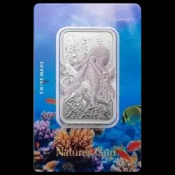 1 ounce Silver Bar - Nature's Grip Giant Octopus