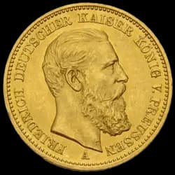 20 German Marks Gold Coin - 1888 Prussia Friedrich III