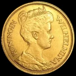 5 Dutch Gulden Gold Coin - Mixed Years