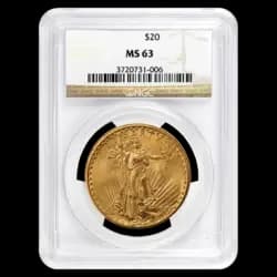 20 dollari USA Moneta d'oro - MS-63 NGC - St. Gaudens Double Eagle Anni misti Moneta d'oro da 20 dollari USA - MS-63 NGC - St. Gaudens Double Eagle Anni misti - 1
