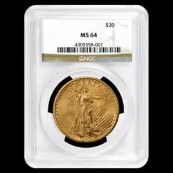 20 dollari USA Moneta d'oro - MS-64 NGC - St. Gaudens Double Eagle Anni misti Moneta d'oro da 20 dollari USA - MS-64 NGC - St. Gaudens Double Eagle Anni misti - 1