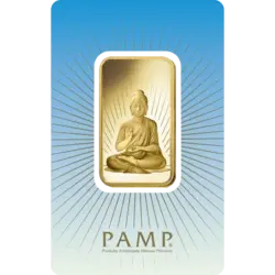 1 ounce Gold Bar - PAMP Suisse Buddha