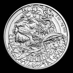 2 onces Pièce d'Argent - Lion Tchèque 2025 2 once Pièce d'Argent - Lion Tchèque 2025 - 1