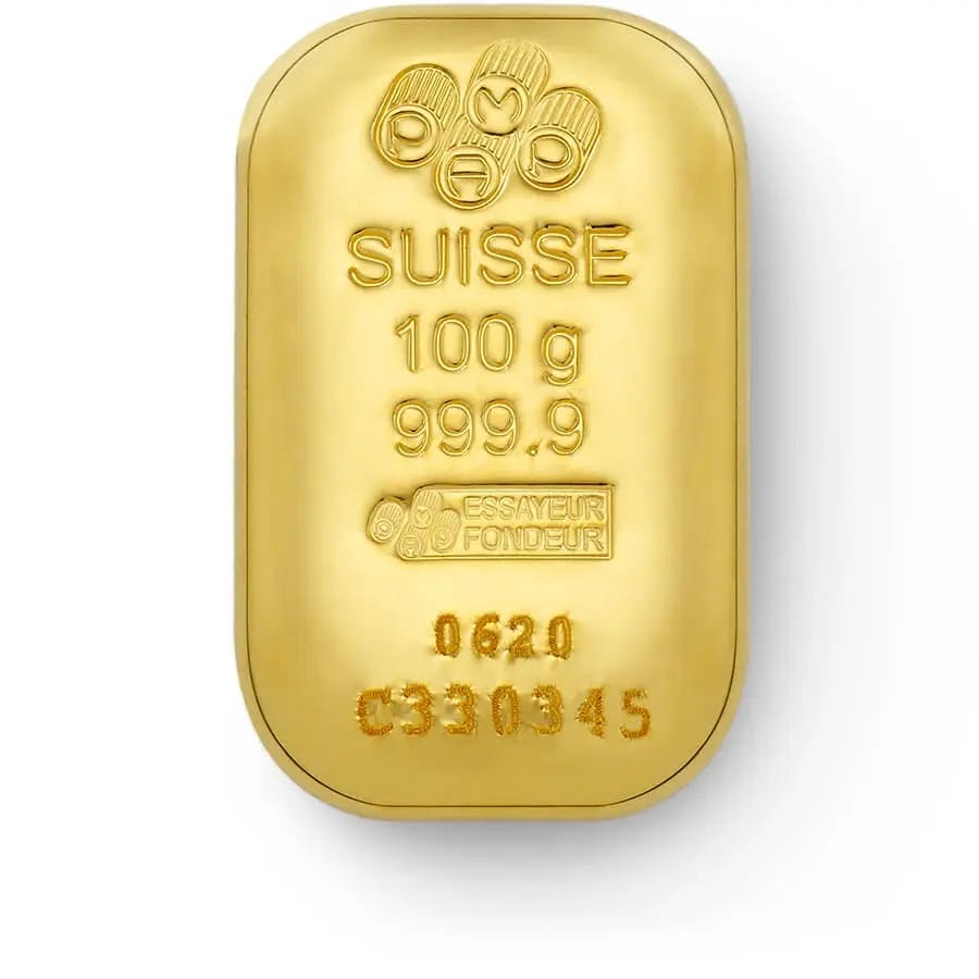 100 gram Gold Bar - PAMP Suisse