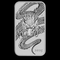 1 once Pièce d'Argent Rectangulaire - Australie Dragon 2025 1 once Pièce d'Argent Rectangulaire - Dragon Australie 2025 - 1