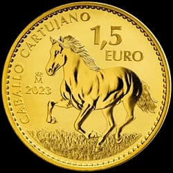 1 oncia Moneta d'Oro - Spagna Cavallo Reverse Proof 2023 Moneta d'oro da 1 oncia - Spagna Cavallo Reverse Proof 2023 - 1