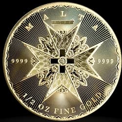 1/2 ounce Gold Coin - Maltese Cross 2025 1/2 ounce Gold Coin - Maltese Cross 2025 - 1