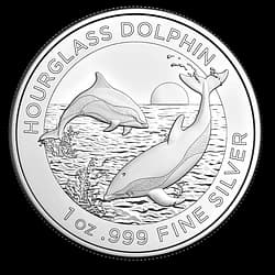1 ounce Silver Coin - Australia Hourglass Dolphin 2024 1 Ounce Silver Coin - RAM Hourglass Dolphin 2024 - 1