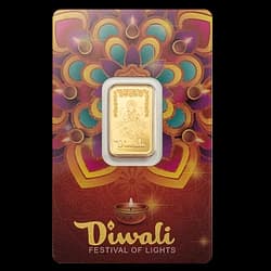 5 grammes Lingot d’Or - Diwali Lakshmi & Rangoli 5 grammes Lingot d’Or - Diwali Lakshmi & Rangoli - 1