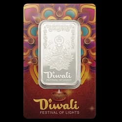 1 ounce Silver Bar - Diwali Lakshmi & Rangoli 1 Ounce Silver Bar - Diwali Lakshmi & Rangoli - 1