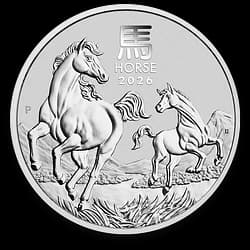 2 ounce Silver Coin - Australian Lunar Horse 2026 (Series III) 2 ounce Silver Coin - Australian Lunar Horse 2026 (Series III) - 1