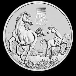 1 ounce Silver Coin - Australian Lunar Horse 2026 (Series III) 1 ounce Silver Coin - Australian Lunar Horse 2026 (Series III) - 1