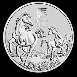 1/2 ounce Silver Coin - Australian Lunar Horse 2026 (Series III) 1/2 ounce Silver Coin - Australian Lunar Horse 2026 (Series III) - 1