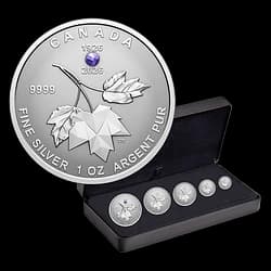 5 Coin Silver Set - Canada Maple Leaf 1/20 - 1 ounce 2026 5 Coin Silver Set - Canada Maple Leaf 1/20 - 1 ounce 2026 - 1