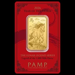 1 Unze Goldbarren - PAMP Suisse Lunar Pferd 2026 1 Unze Goldbarren - PAMP Suisse Lunar Pferd 2026 -1