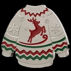 1 once Pièce d’Argent - Pull de Noël 1 once Pièce d’Argent - Pull de Noël - 1