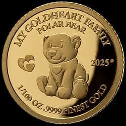 1/100 di oncia Moneta d'Oro - Orso polare 1 moneta d’oro da 1/100 di oncia - Orso polare - 1