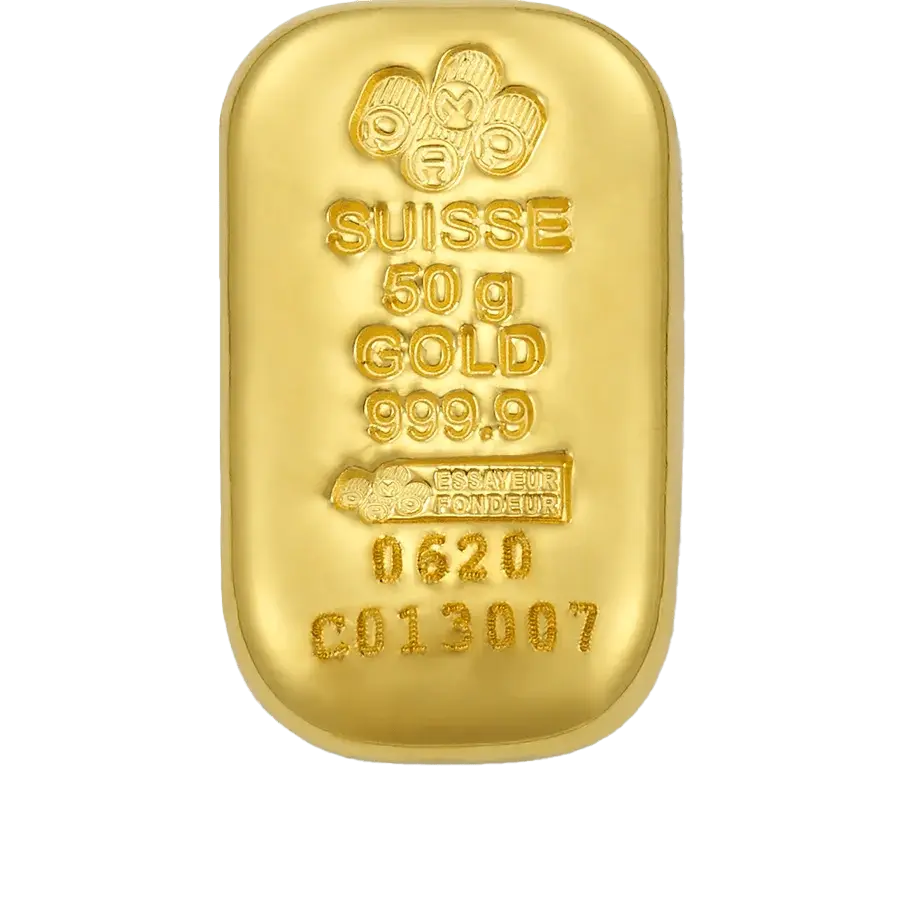 50 grammes lingot d'or - PAMP Suisse