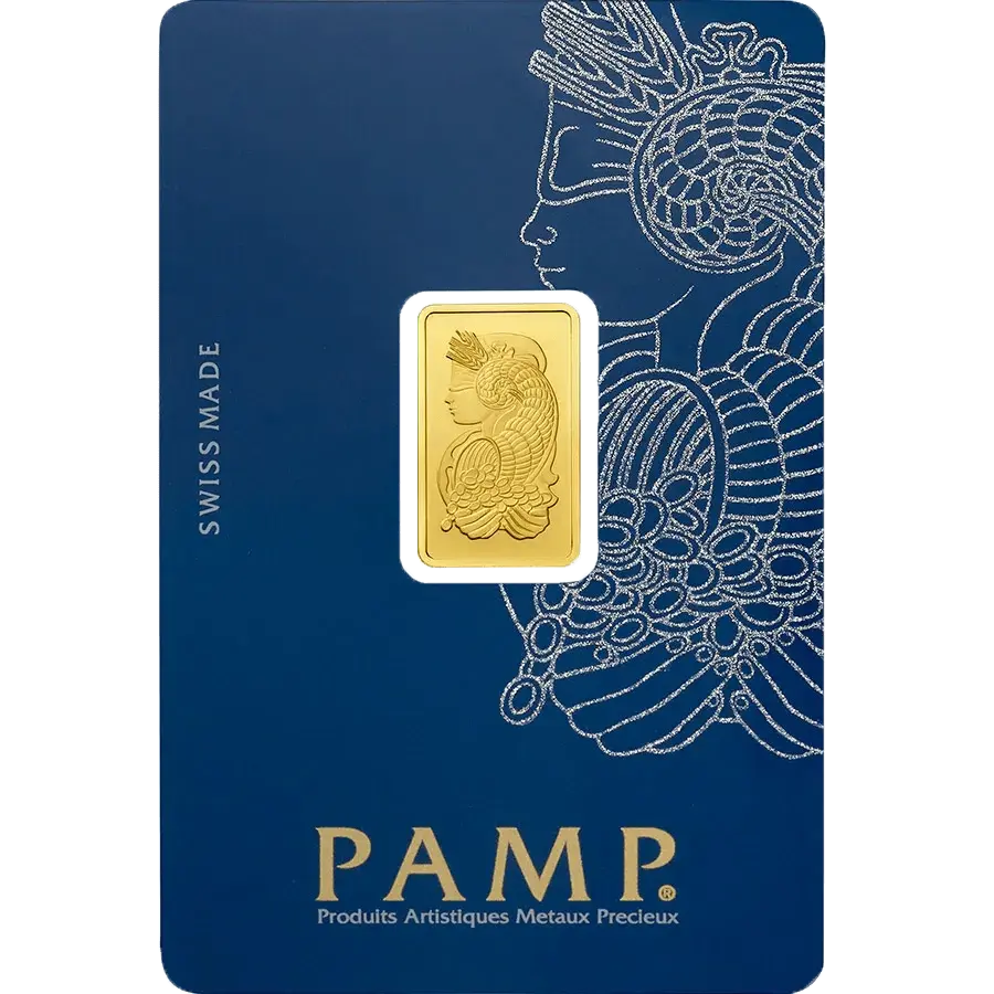 5 grammes lingotin d'or - PAMP Suisse Lady Fortuna