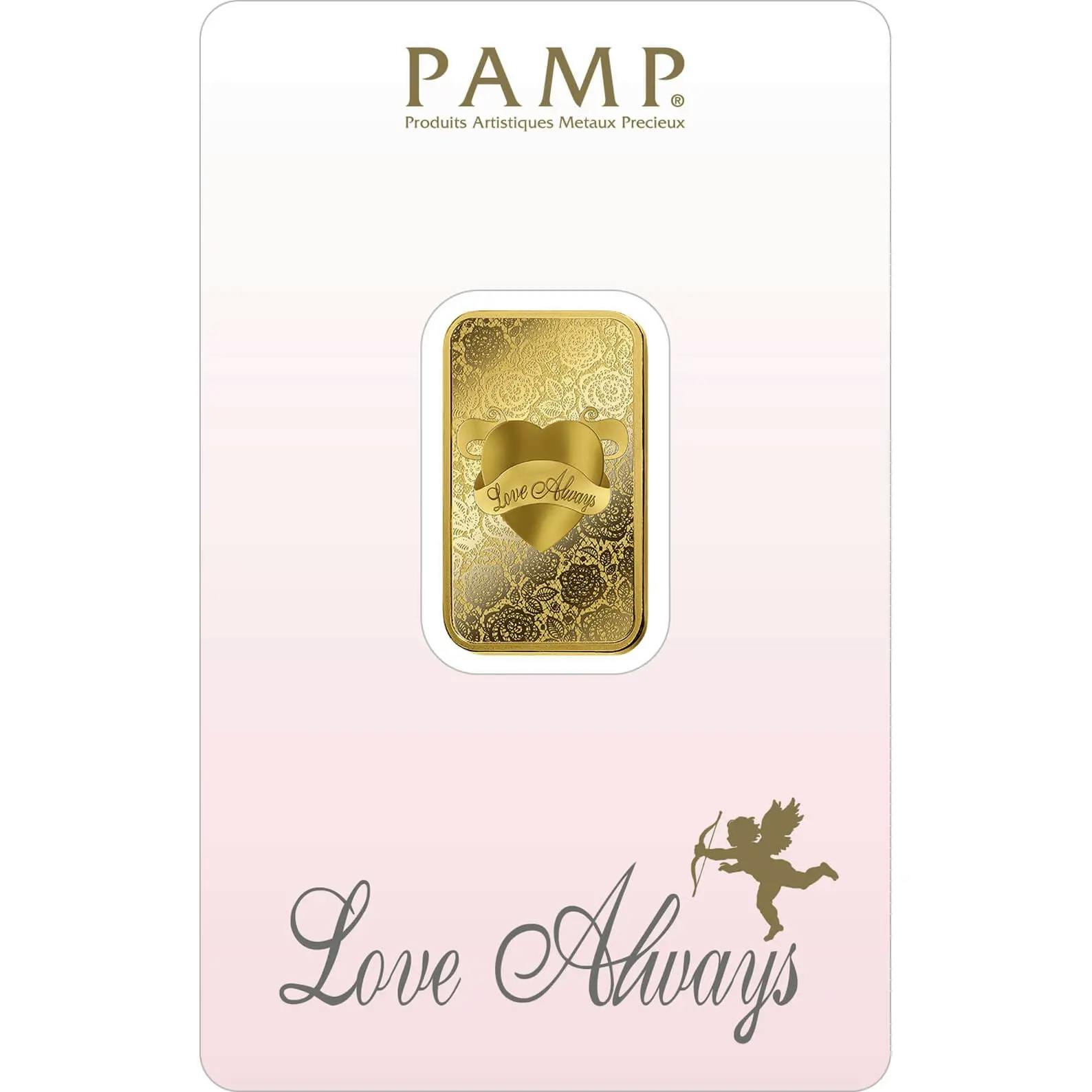 10 gram Gold Bar - PAMP Suisse Love Always