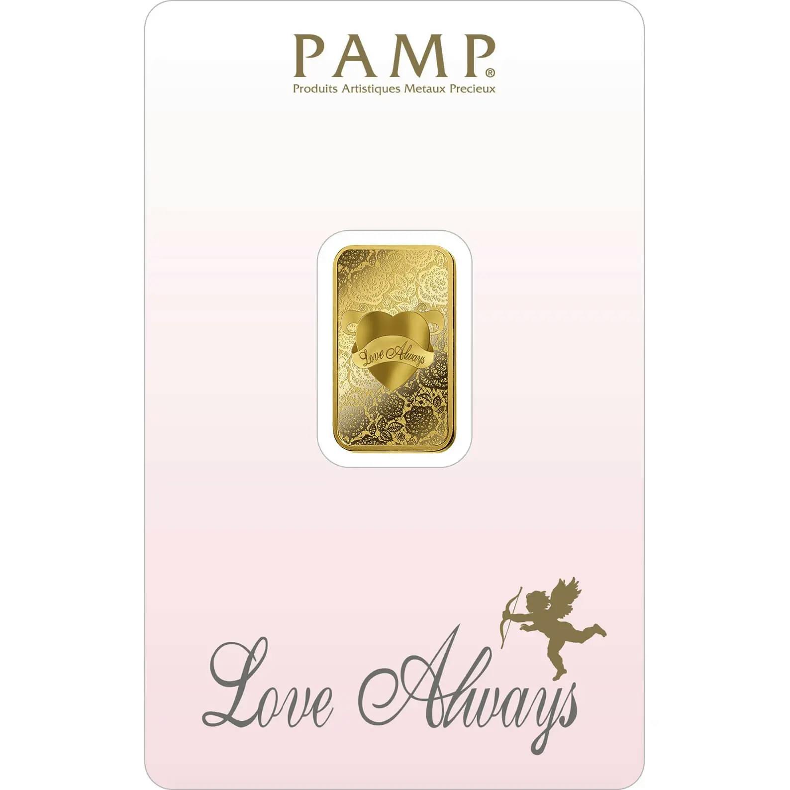 5 grammi Lingottino d'Oro - PAMP Suisse Love Always