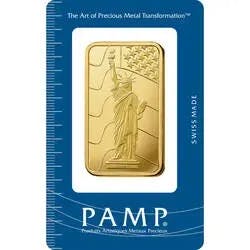100 gram Gold Bar - PAMP Suisse Liberty
