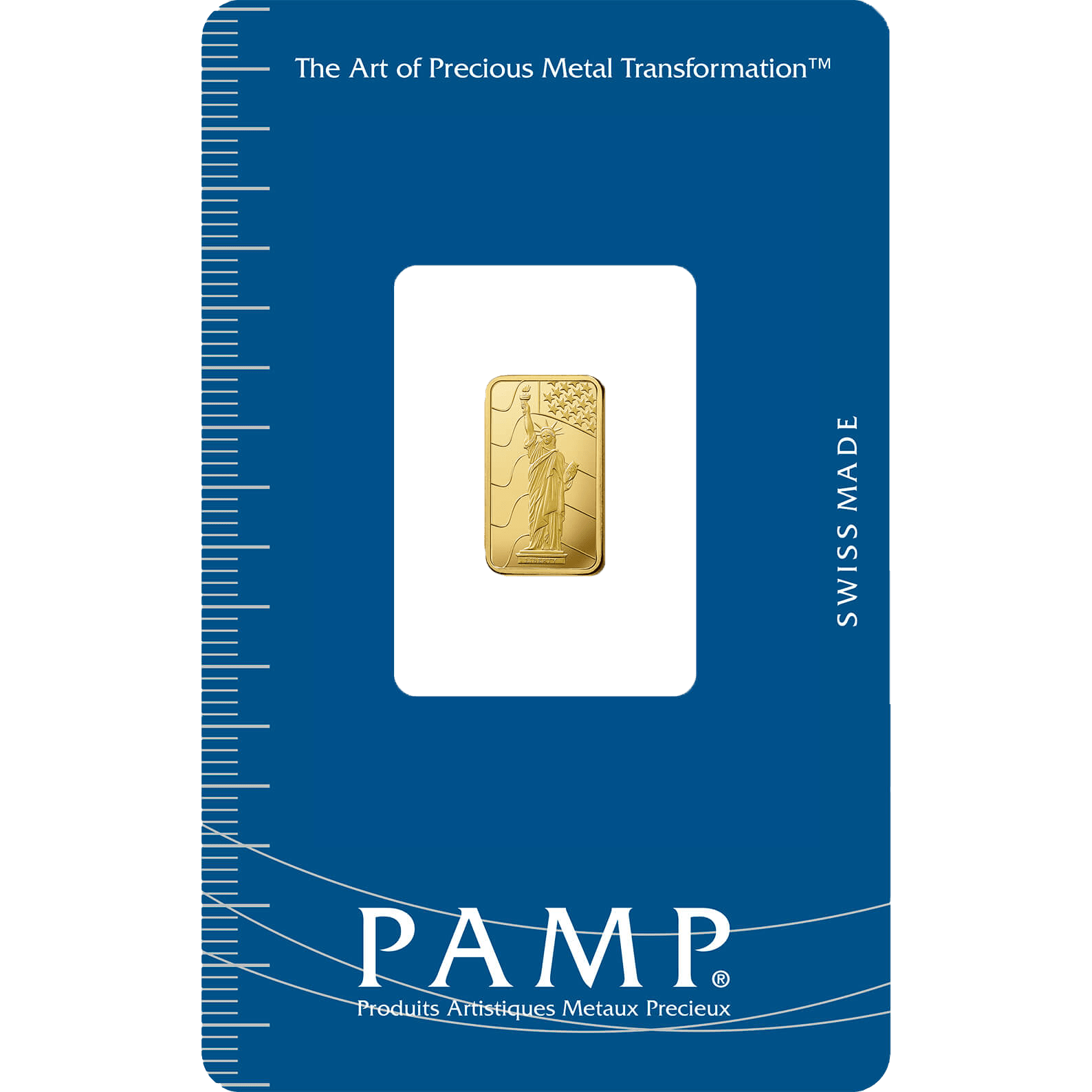 investir dans 1 gram d'or pur Liberty - PAMP Suisse - Pack Front