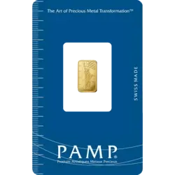 1 gram Gold Bar - PAMP Suisse Liberty 