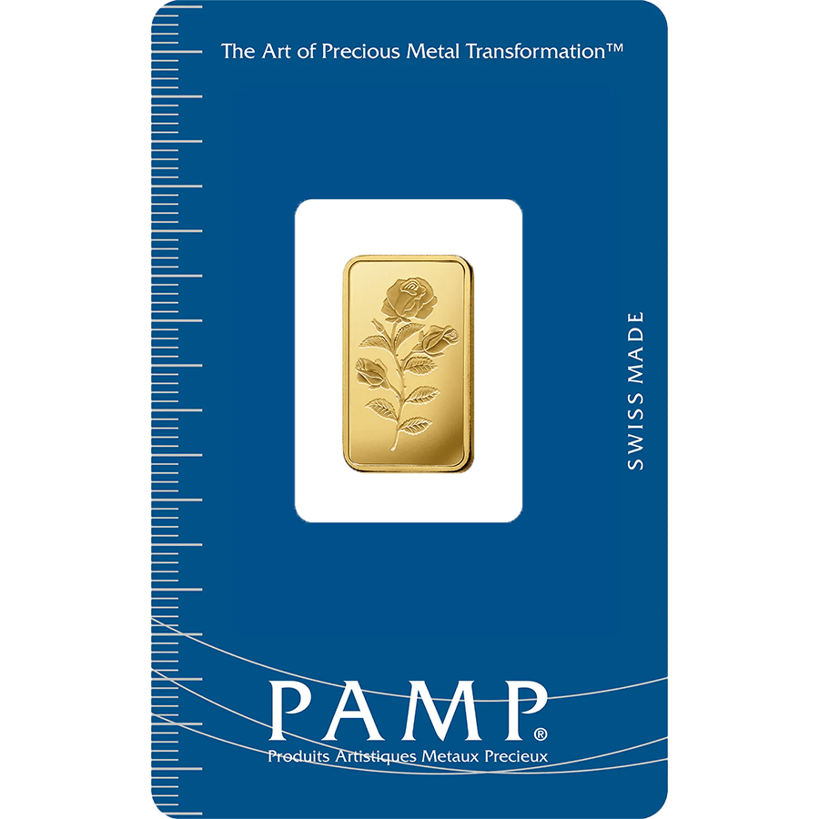 Invest in 5 gram Fine Gold Rosa - PAMP Swiss - Pack Front