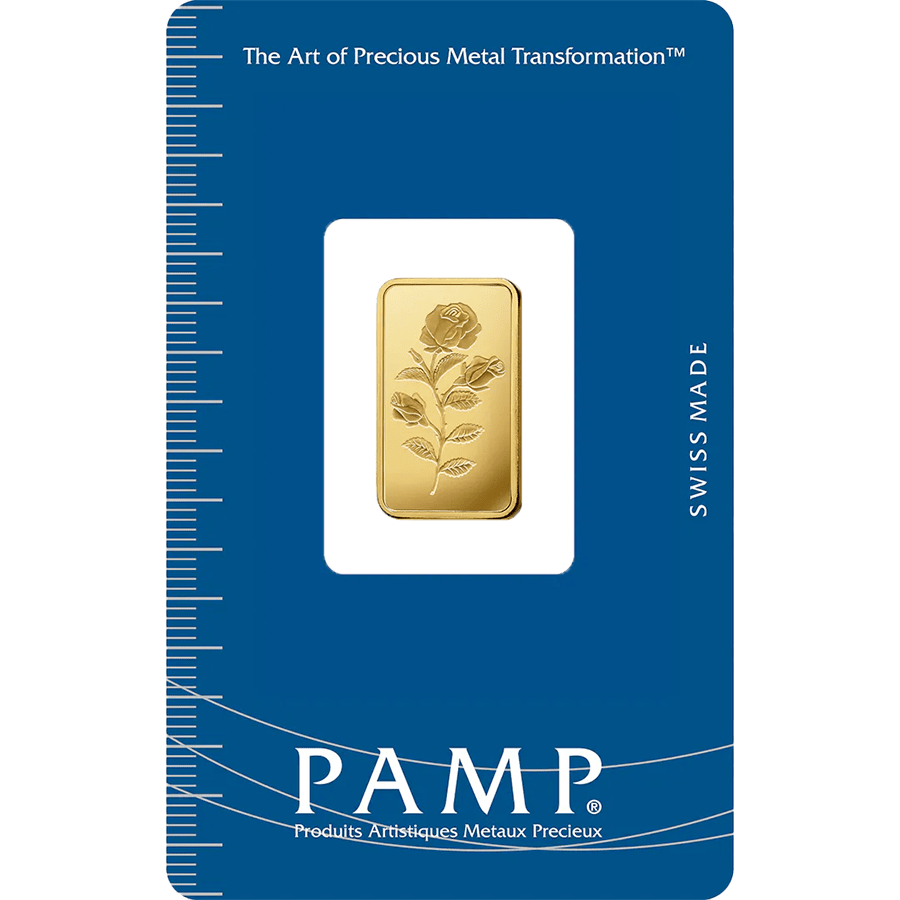 Investire in 2.5 grammi d'oro puro Rosa - PAMP Svizzera - Pack Front