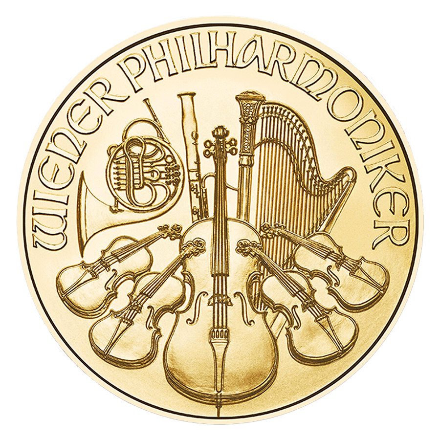investir dans l'or 1/10 once Philharmonic - Austrian Mint - Front