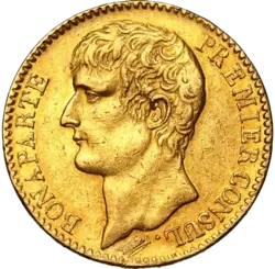 40 Francs Pièce d'Or - Napoléon Bonaparte Premier Consul An XI