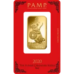 1 oncia Lingottino d'Oro - PAMP Suisse Lunar Ratto