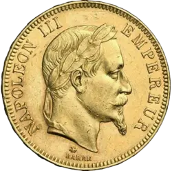 100 Francs Gold Coin - Napoléon III Tête Laurée 1869 A