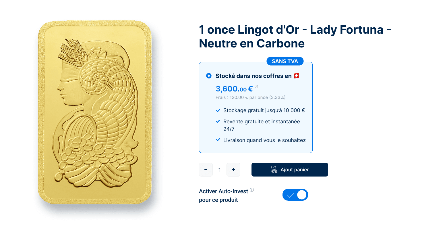 Sélectionnez un produit<br/>et une fréquence