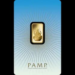 Kaufen Sie Gold, 5 Gramm FeinGoldbarren Lakshmi - PAMP Schweiz - Pack Front Kaufen Sie 5 Gramm FeinGoldbarren Lakshmi - PAMP Schweiz - Pack Front