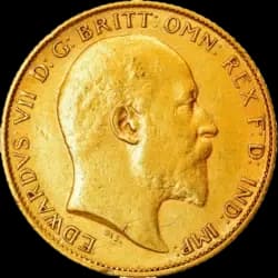 Pièce Souverain d'Or - Roi Édouard VII - Années Mixtes Pièce Souverain d'Or - Roi Édouard VII - Années Mixtes