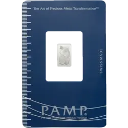 1 gram Platinum Bar - PAMP Suisse Lady Fortuna 1 gram Platinum Bar - PAMP Suisse Lady Fortuna