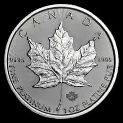 1 ounce Platinum Coin - Maple Leaf BU - Mixed Years 1 ounce Platinum Coin - Maple Leaf BU - Mixed Years