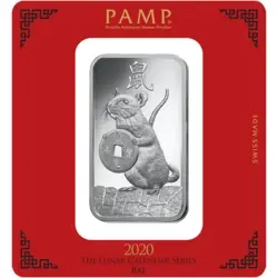 100 Gramm Silberbarren - PAMP Suisse Lunar Ratte 100 Gramm Silberbarren - PAMP Suisse Lunar Ratte