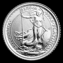 1/10 ounce Platinum Coin - Britannia BU - Mixed Years 1/10 ounce Platinum Coin - Britannia BU - Mixed Years