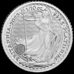 1/10 ounce Platinum Coin - Britannia Charles III 2023 1/10 ounce Platinum Coin - Britannia Charles III 2023