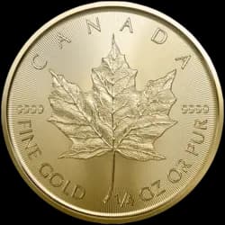 1/4 ounce Gold Coin - Maple Leaf 2023 1/4 ounce Gold Coin - Maple Leaf 2023