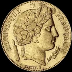 20 French Francs Gold Coin - Ceres 1849 -1851 20 French Francs Gold Coin - Ceres 1849 -1851