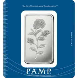 100 gram Silver Bar - PAMP Suisse Rosa 100 gram Silver Bar - PAMP Suisse Rosa