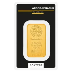 1 ounce Gold Bar - Argor-Heraeus 1 ounce Gold Bar - Argor-Heraeus