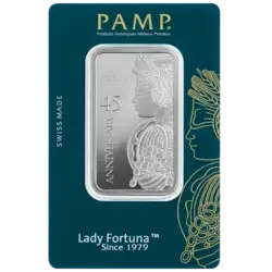 1 oncia Lingotto d’Argento - Lady Fortuna 45 aniversario 1 oncia Lingotto d’Argento - Lady Fortuna 45 aniversario