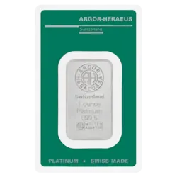 1 ounce Platinum Bar - Argor-Heraeus 1 ounce Platinum Bar - Argor-Heraeus