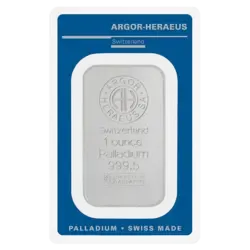 1 ounce Palladium Bar - Argor-Heraeus 1 ounce Palladium Bar - Argor-Heraeus